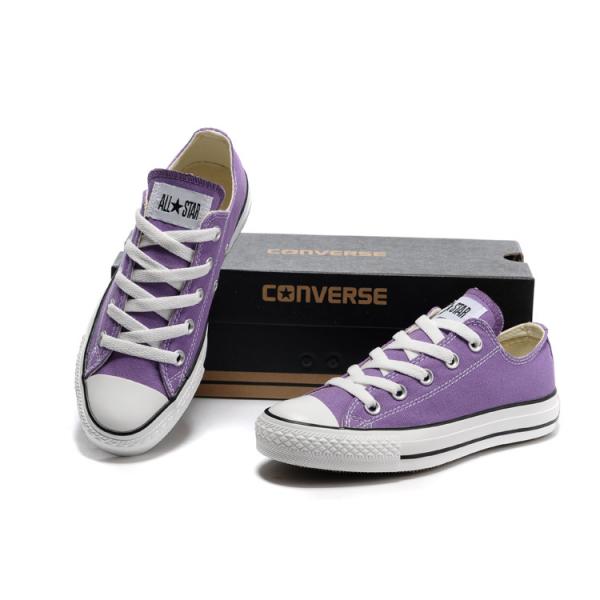 converse basse femme violet